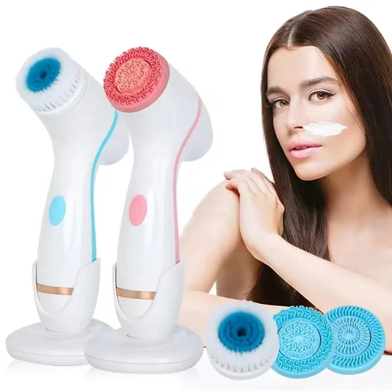 NEW Cleansing Brush Sonic Nu Face Rotating Cleansing Brush Galvanica Facial Spa System Can Deeply Clean and Remove Blackheads
