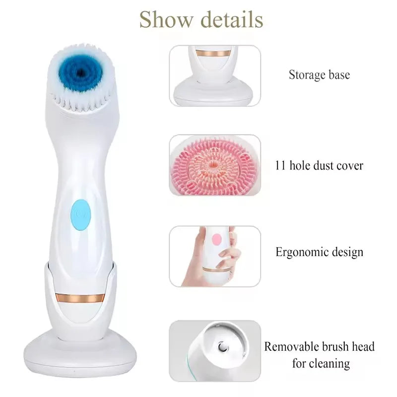 NEW Cleansing Brush Sonic Nu Face Rotating Cleansing Brush Galvanica Facial Spa System Can Deeply Clean and Remove Blackheads