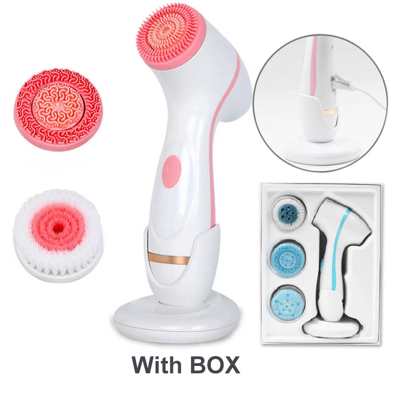 NEW Cleansing Brush Sonic Nu Face Rotating Cleansing Brush Galvanica Facial Spa System Can Deeply Clean and Remove Blackheads